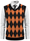 Casual Elastic Knit Pullover Argyle Vest (US Only)