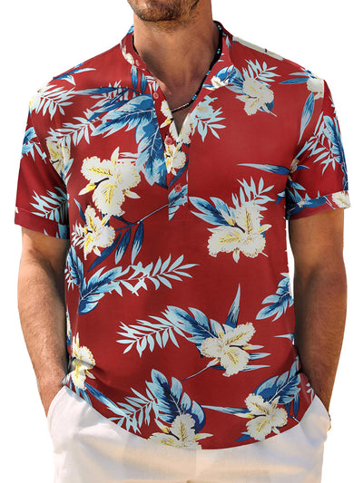 Casual Breathable Hawaiian Henley Shirt (US Only)