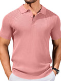 Ribbed Knit Textured Polo Shirt (US Only)