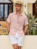 Textured Short Sleeve Button Down Shirt (US Only)