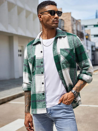 Stylish Comfy Flannel Plaid Shirt (US Only) Shirts coofandy 