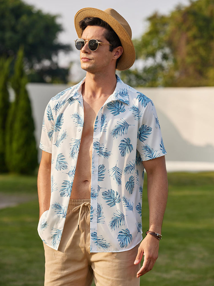 beach dress shirts for men Hisdern Men's Short Sleeve Sage Green Casual Linen Shirts for Summer Beach M