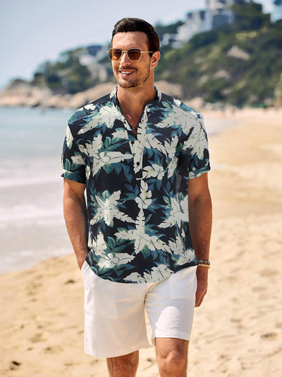 Casual Breathable Hawaiian Henley Shirt (US Only)