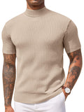 Basic Mock Neck Knit Tee (US Only)