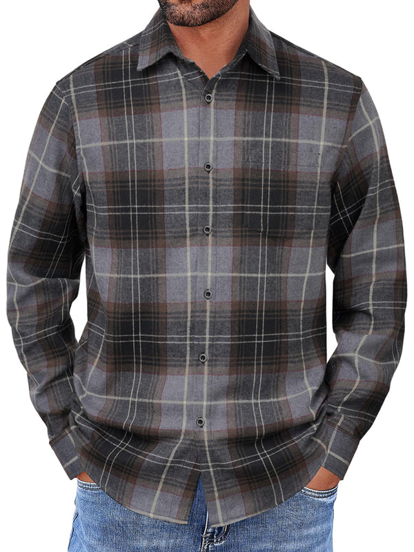 Casual Button Down Plaid Flannel Shirt (US Only)