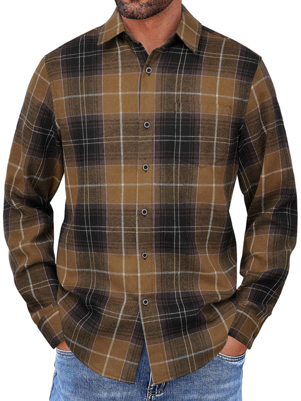 Casual Button Down Plaid Flannel Shirt (US Only)