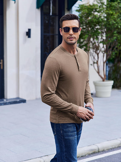 Classic Lightweight Stretch Henley Tee (US Only)