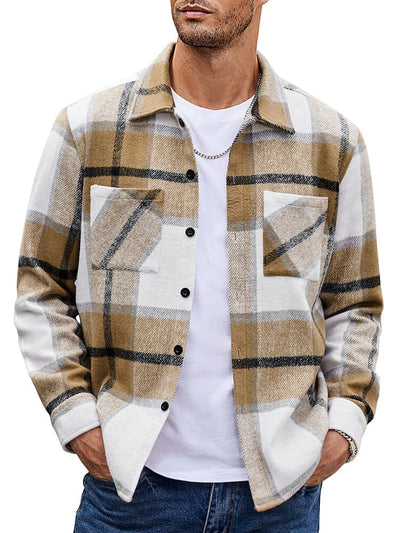 Stylish Comfy Flannel Plaid Shirt (US Only) Shirts coofandy 