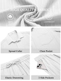 Casual Textured Shirt Shorts Vacation Set (US Only)