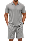 Fashion Polo Shirt Shorts Set (US Only)