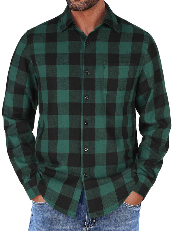 Casual Button Down Plaid Flannel Shirt (US Only)