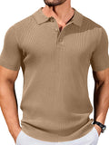 Ribbed Knit Textured Polo Shirt (US Only)
