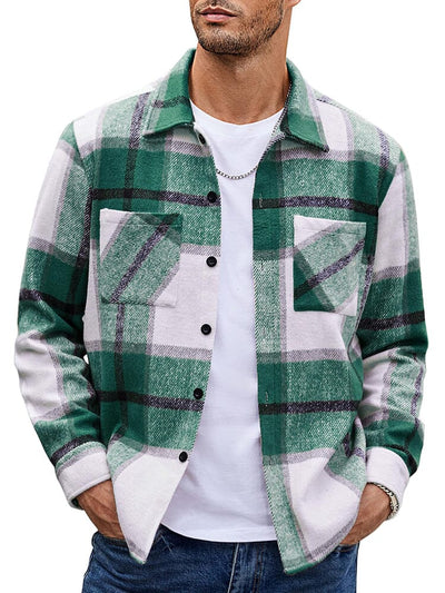 Stylish Comfy Flannel Plaid Shirt (US Only) Shirts coofandy 