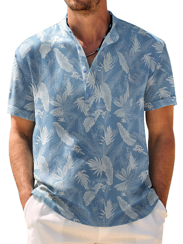 Casual Breathable Hawaiian Henley Shirt (US Only)