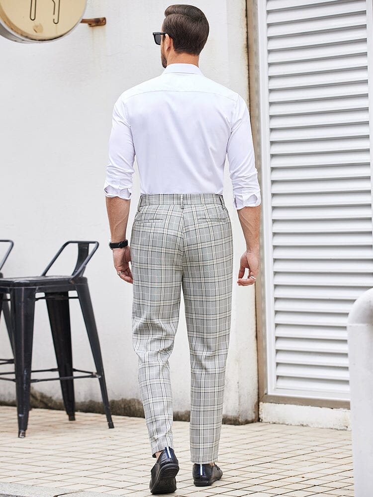 Casual Plaid Suit Pants (US Only) Pants coofandy 