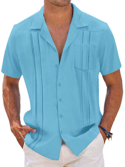 Casual Linen Relaxed Fit Shirt (US Only) Shirts coofandy Light Blue S 