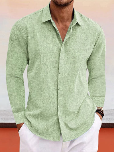 Casual Utility Cotton Linen Shirt Shirts coofandy Light Green S 