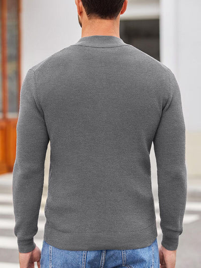 Classic Henley Collar Knit Sweater (US Only) Sweater coofandy 