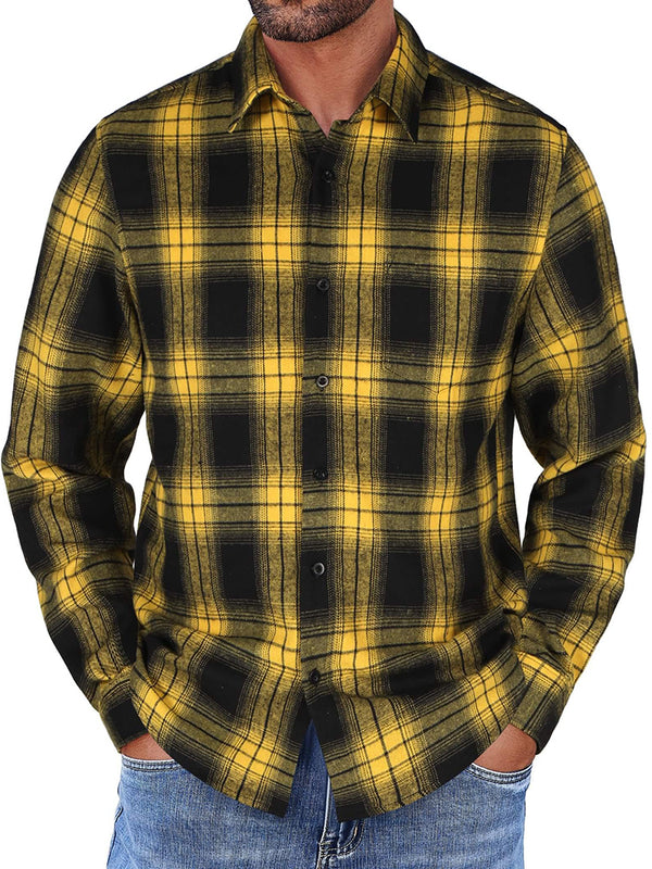 Casual Button Down Plaid Flannel Shirt (US Only)