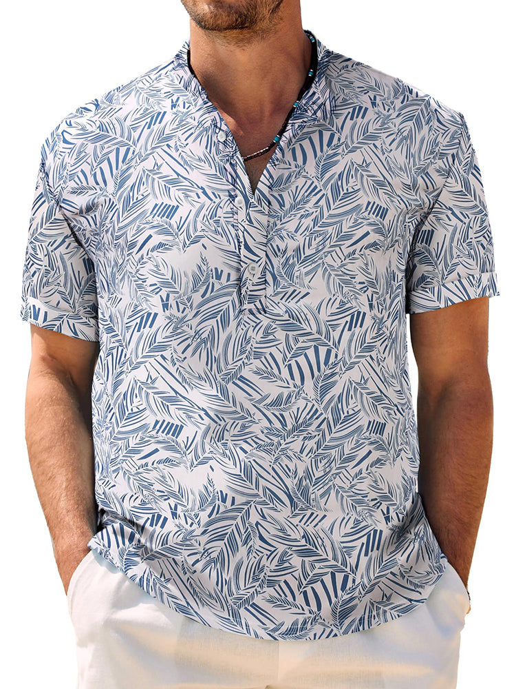 Casual Breathable Hawaiian Henley Shirt (US Only)