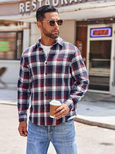 Casual Button Down Plaid Flannel Shirt (US Only)
