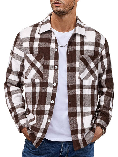 Stylish Comfy Flannel Plaid Shirt (US Only) Shirts coofandy 