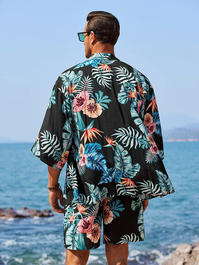 Casual Hawaiian Shirt Set (US Only) Beach Sets coofandy 