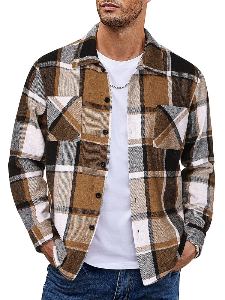 Stylish Comfy Flannel Plaid Shirt (US Only) Shirts coofandy 