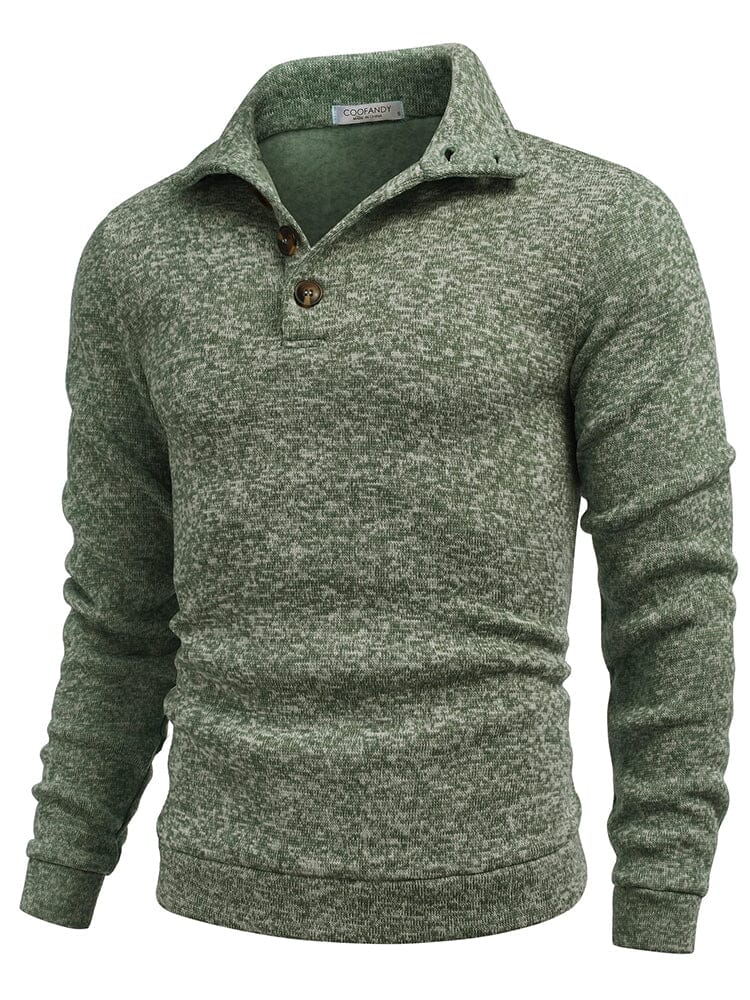 Casual Thermal Texured Knitted Sweatshirt (US Only) Sweaters coofandy Forest Green S 