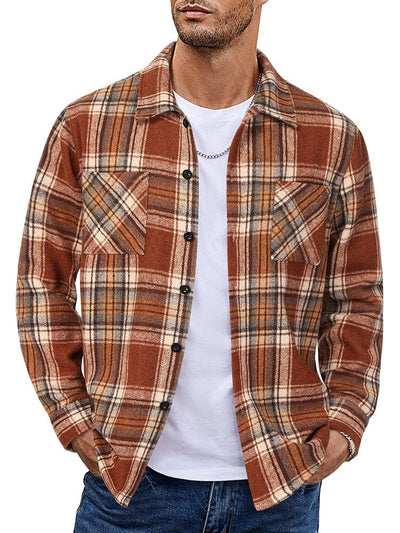 Stylish Comfy Flannel Plaid Shirt (US Only) Shirts coofandy 