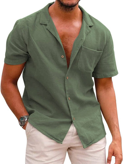 Hawaiian Floral Beach Shirts (US Only) Shirts coofandy Army Green S 