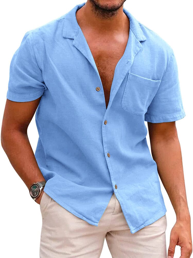 Hawaiian Floral Beach Shirts (US Only) Shirts coofandy Dark Blue S 