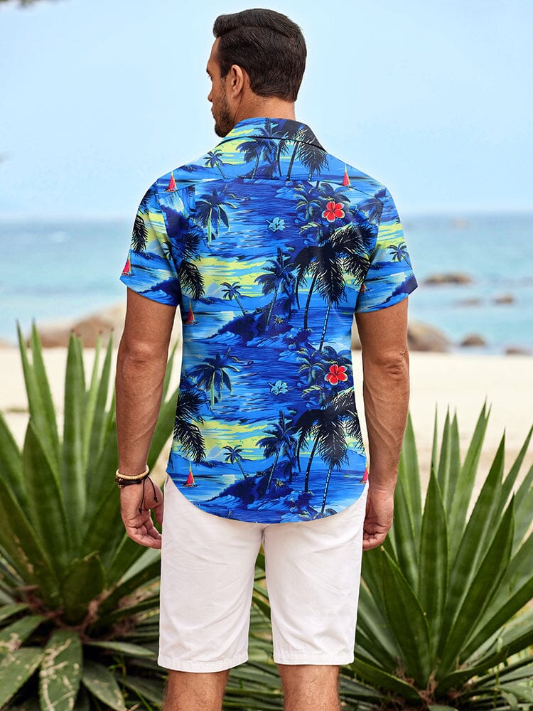 Summer Beach Floral Print Shirt (US Only) Shirts coofandy 