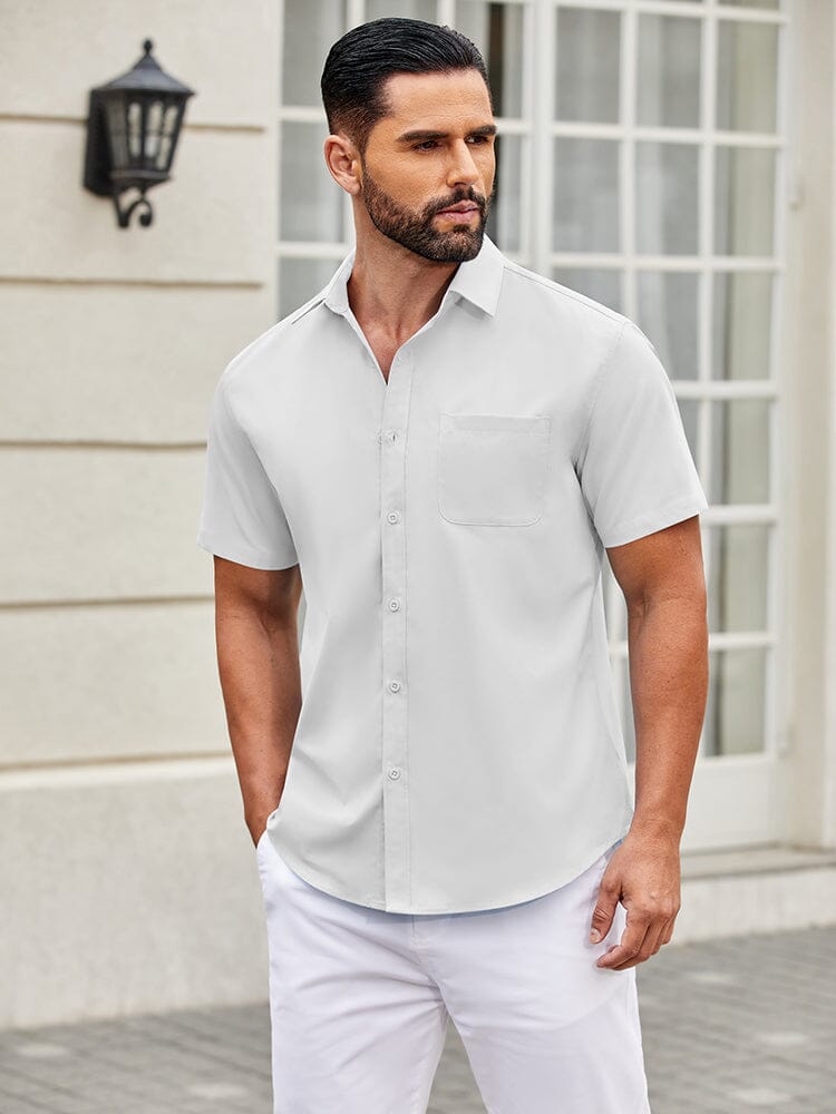 Casual Simple Button Down Shirt (US Only) Shirts coofandy 