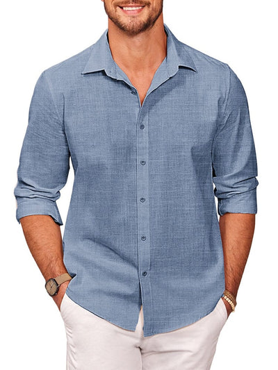 100% Cotton Oxford Shirt (US Only) Shirts coofandy Dark Blue S 