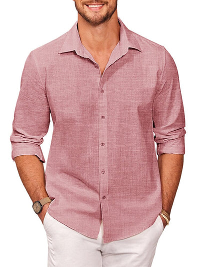 100% Cotton Oxford Shirt (US Only) Shirts coofandy Pink S 