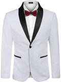 Slim Fit Wedding Blazer (US Only) Blazer coofandy White S 