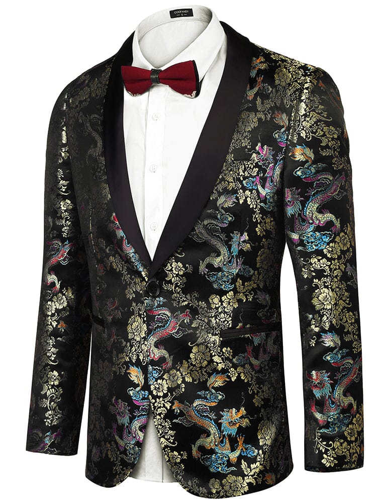 Floral Embroidered Blazer - Perfect for Special Events | US Only – COOFANDY