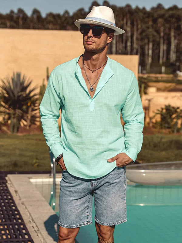Henley Con Bottoni Camicia Henley Uomo Maniche Lunghe COOFANDY - Tessuto Morbido, 3 Bottoni, Stile Casual Maglietta Manica Lunga Uomo Henley Con Bottoni Camicia Henley Uomo Maniche Lunghe COOFANDY - Tessuto Morbido, 3 Bottoni, Stile Casual Maglietta Manica Lunga Uomo