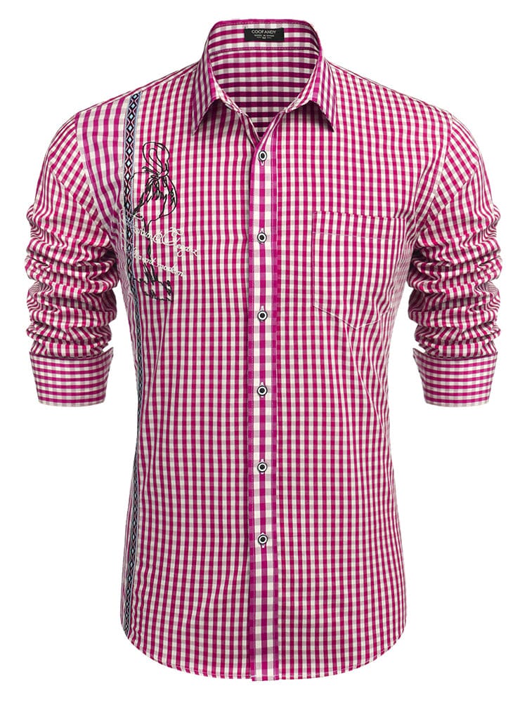 Casual Elegant Chequered Shirt Shirts coofandy PAT7 S 