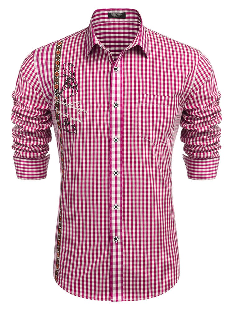 Casual Elegant Chequered Shirt Shirts coofandy PAT9 S 