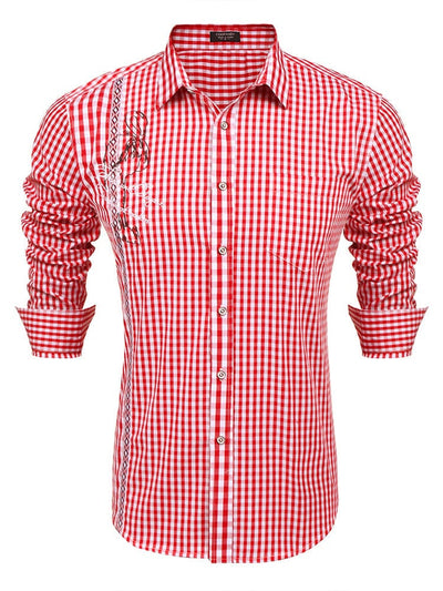 Casual Elegant Chequered Shirt Shirts coofandy 