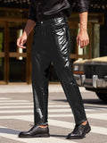 Stylish Metallic Shiny Pants Pants coofandy 