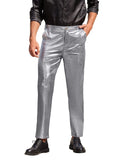 Stylish Metallic Shiny Pants Pants coofandy 