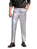 Stylish Metallic Shiny Pants Pants coofandy 