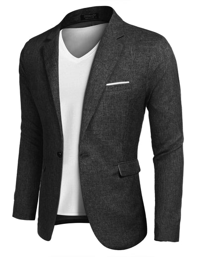 Casual Suit Jackets (US Only) Blazer coofandy Black S 