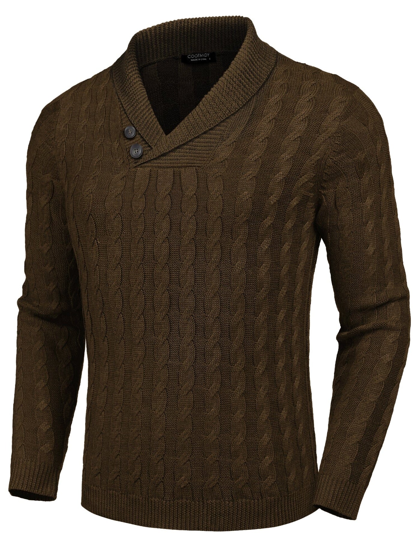 Casual Cable Knit Sweater (US Only) Sweater coofandy Brown S 