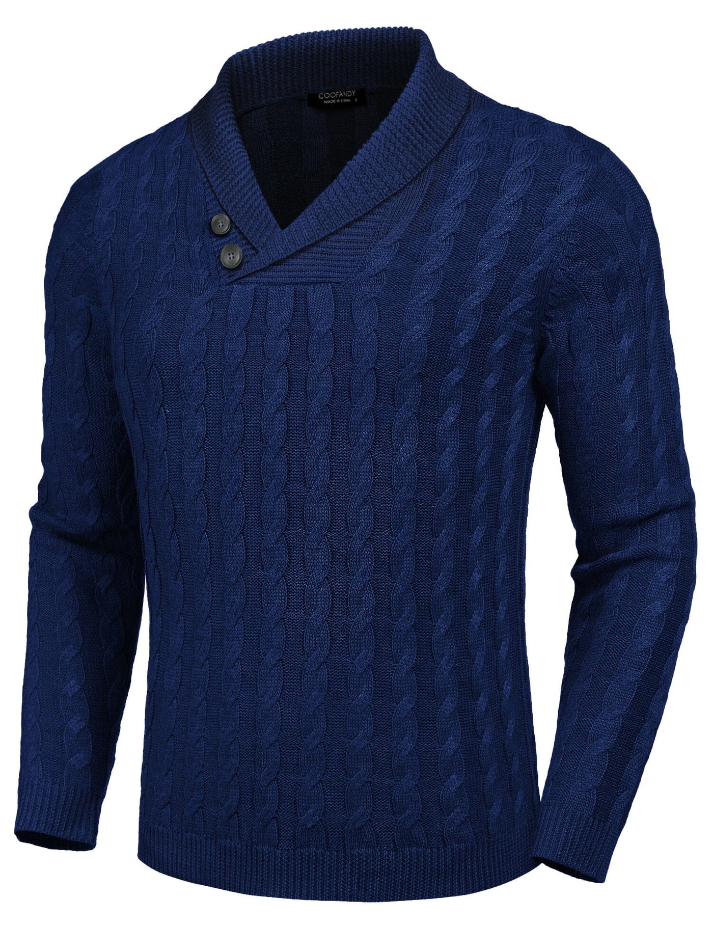 Casual Cable Knit Sweater (US Only) Sweater coofandy Blue S 