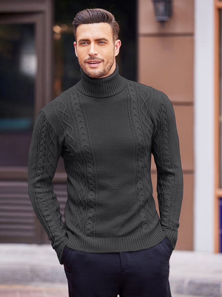 Classic Slim Fit Turtleneck Sweater (US Only) Sweaters coofandy 