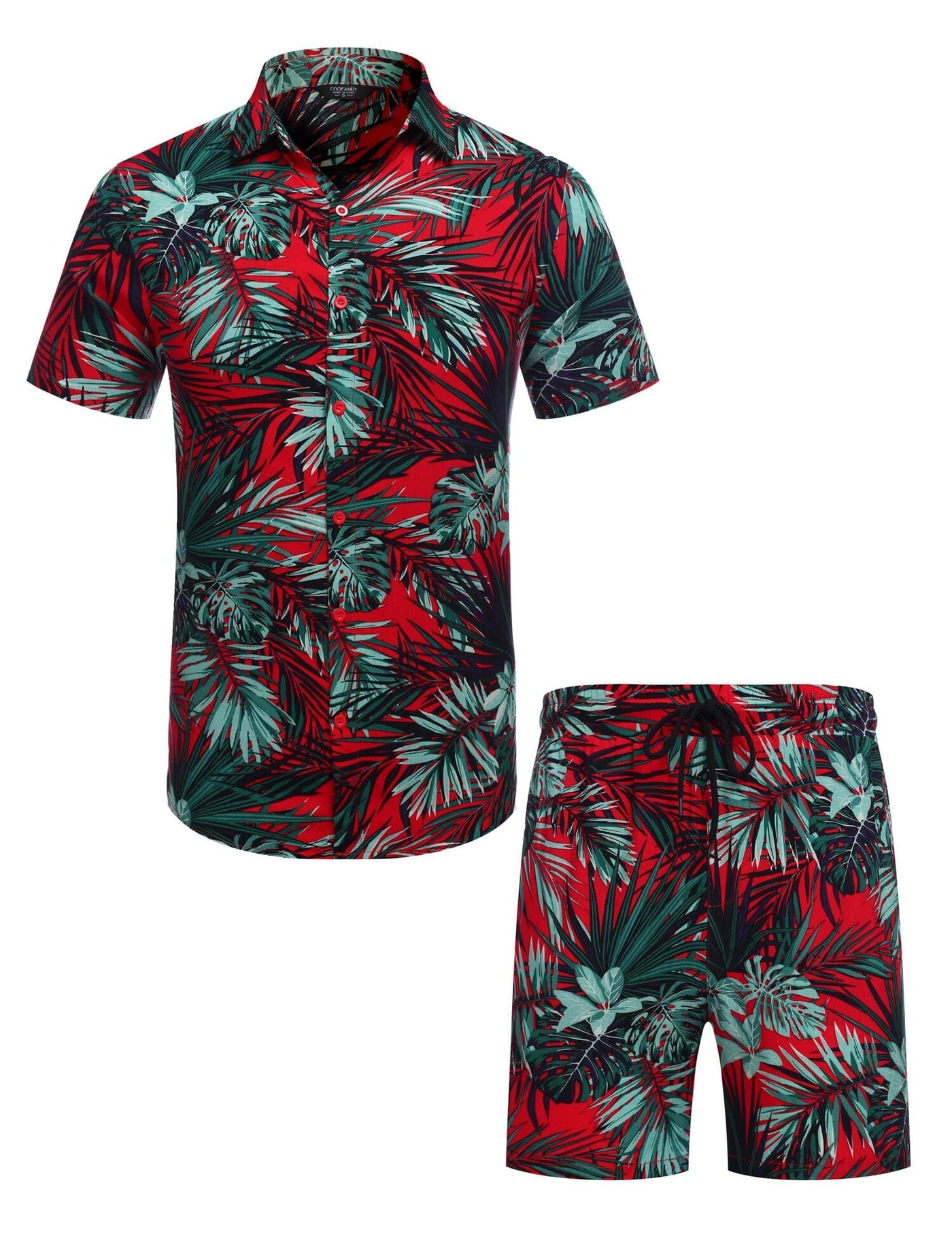 Floral Hawaiian Sets (US Only) Sets coofandy PAT5 S 